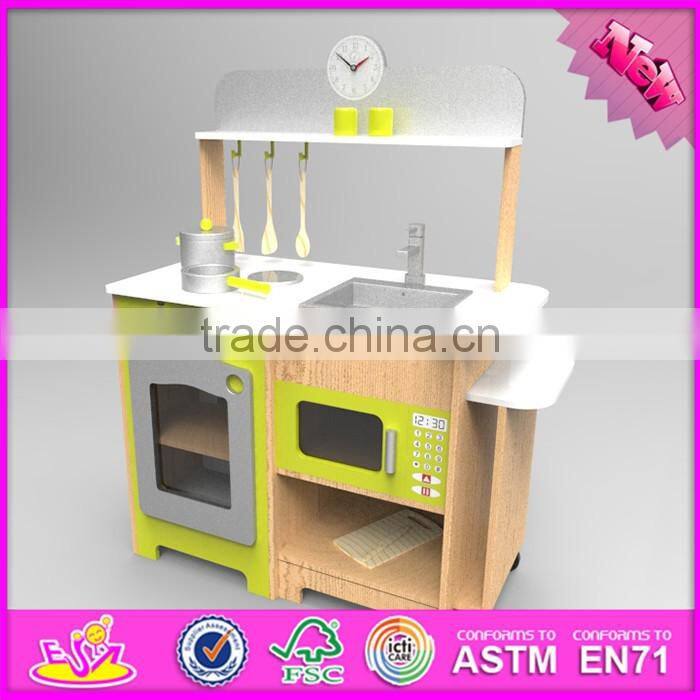 2016 new design home play wooden play kitchens for toddlers W10C249