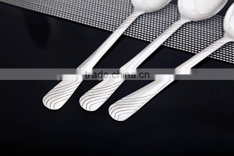 New spoon and fork set with stainless steel tableware set