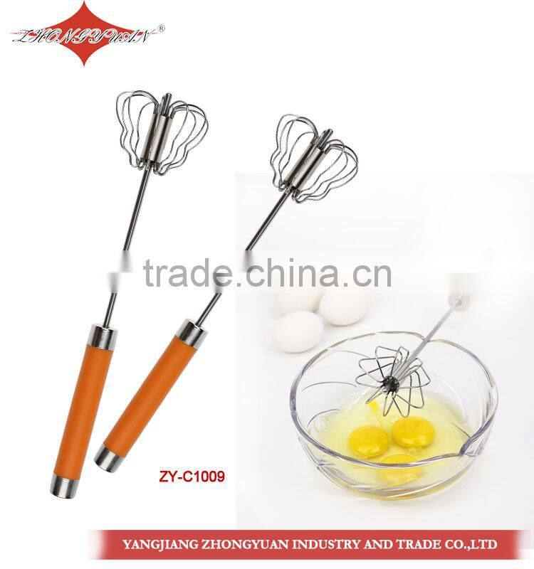 11.5-inch silicone coated wires egg whisk with transparent plastic handle