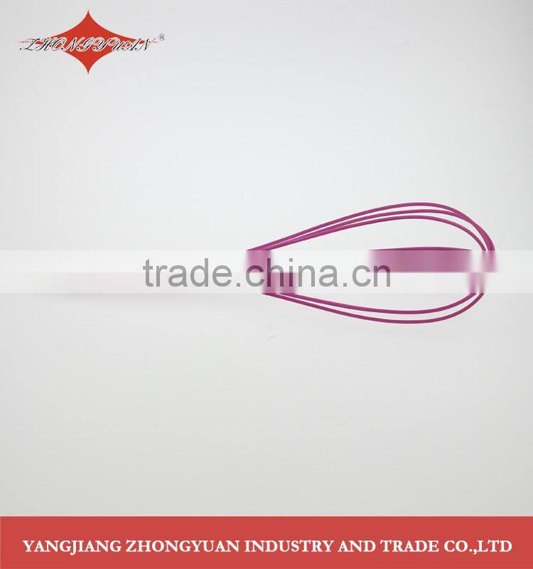 New arrival 12" Silicone coated wires egg whisk with stainless steel handle