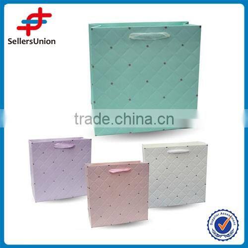 Gift paper bags "L",wedding gift paper bags, 4 designs cheap fancy paper gift bags with ribbon handles