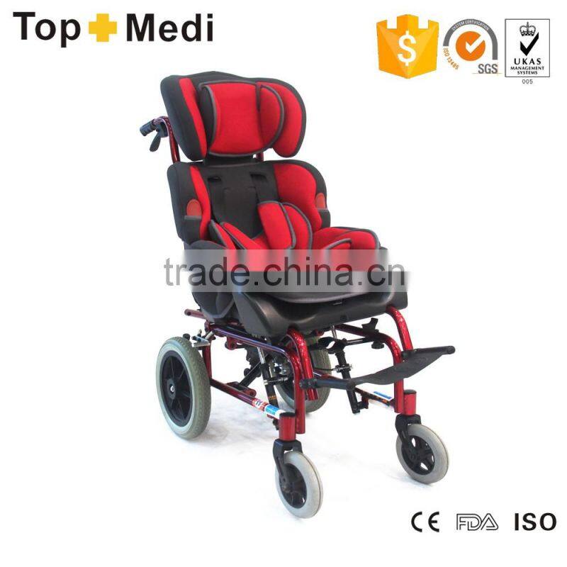 Lightweight Manual foldable aluminum Disabled baby Wheelchair for Cerebral palsy children