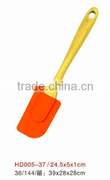 Silicone Dough scraper dough spatula wood handle
