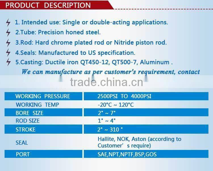 The 2"-5" Bore Hydraulic Cylinder for Dump Truck and other machine