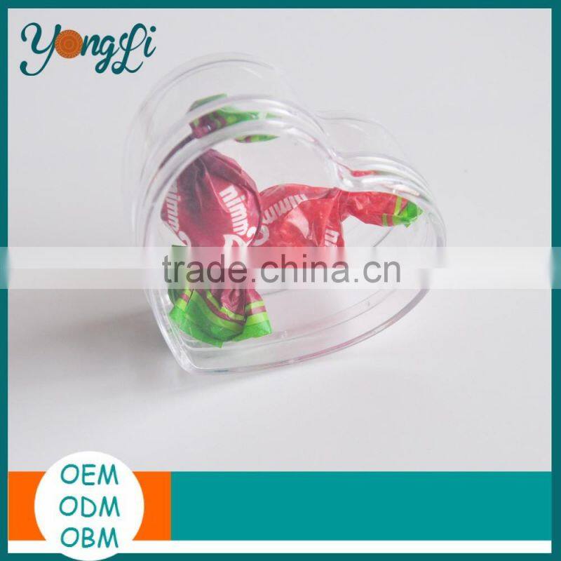 Fillable Plastic Clear Heart Shaped Gift Box
