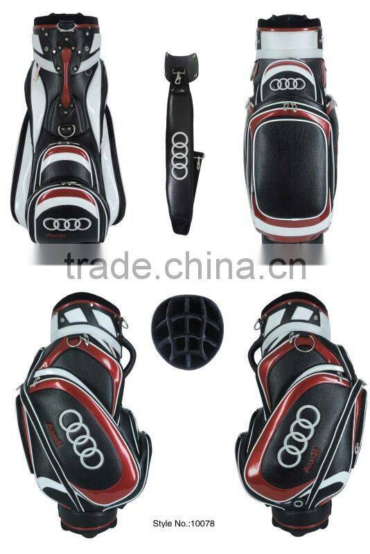 Custom Design Golf Bag PU Leather Golf Staff Bag
