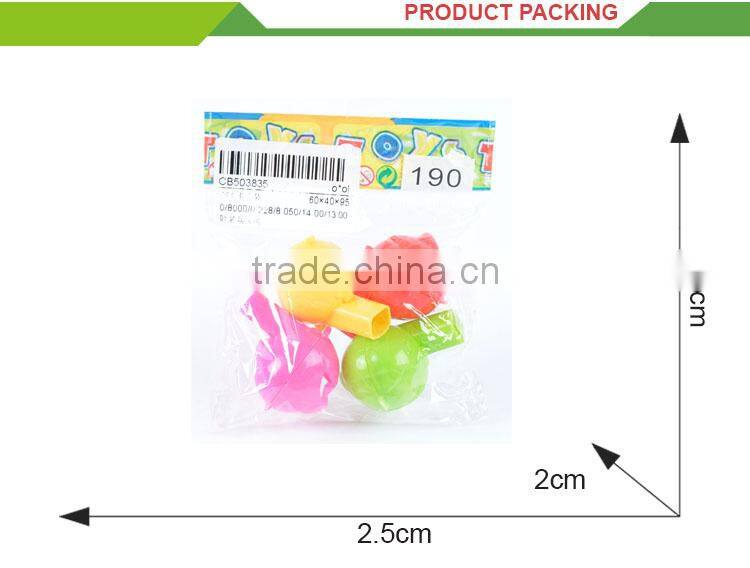 High quality cheap toy kids cheering small plastic toy whistle