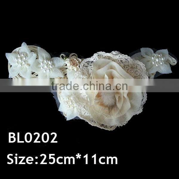 BL0132 black custom wholesale rhinestone beaded applique for garments accessories