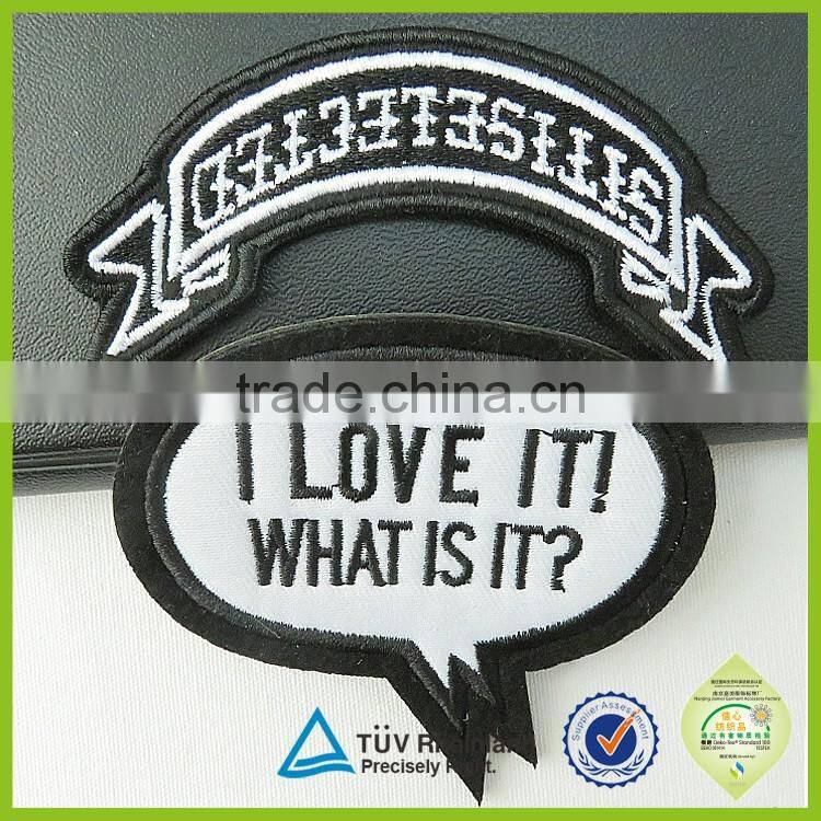 Big factory made embroidered label star chenille embroidered patches