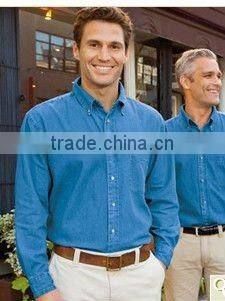 Men's summer 100%cotton jeans pant and denim casual work shirt