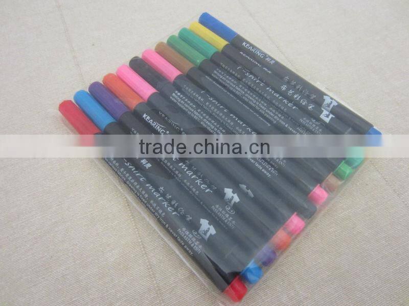 Kearing Kids Safety DIY Ink Permanent Fabric Pens T Shirt Graffiti Fabric Pens #FM20