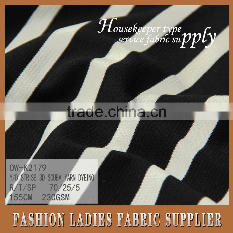 Y/D stripe 3D scuba yarm dyeing,wholesale for used clothing