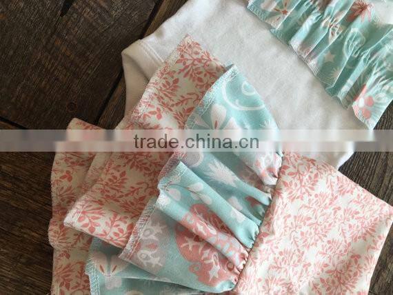 Factory Wholesale Cotton Baby Girl Ruffle ruffled Set Outfits With Hood