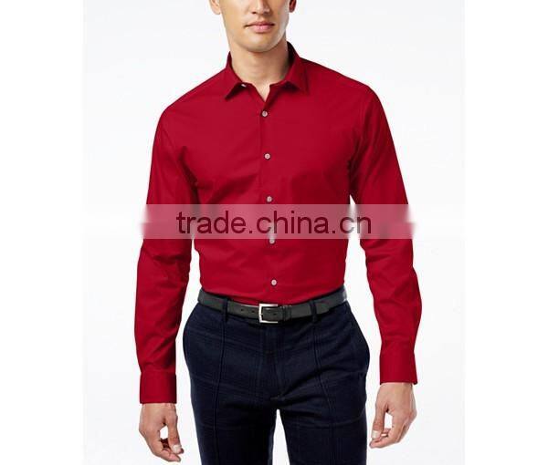 OEM High Quality Fashion Popular Formal Red Business Shirts Cotton