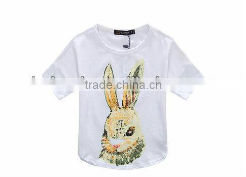 wholesale t-shirts with rabbit pattern