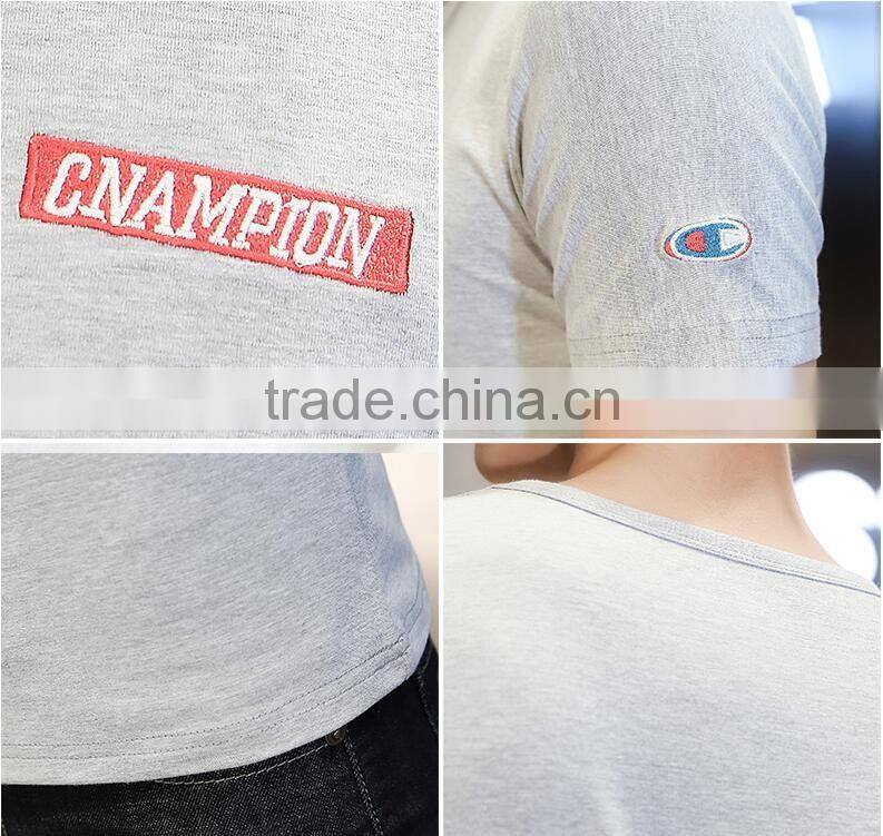 Men's short sleeve T-shirt summer cotton round collar cultivate one's morality