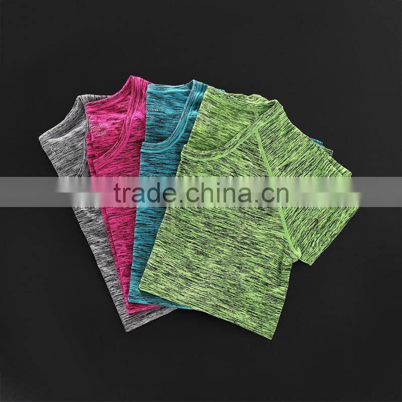 Colorful Sports Bamboo Cotton Short Fitness Outdoor Tshirt Women