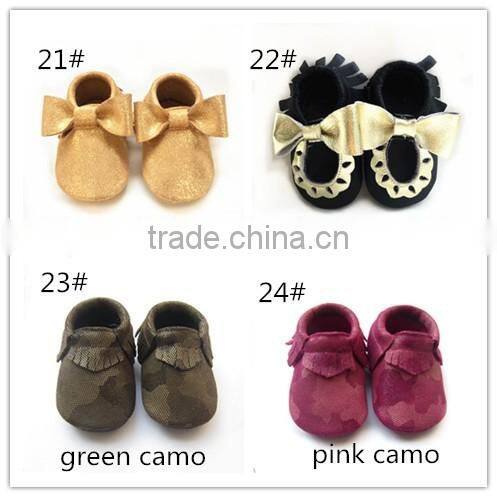 new design pink gold dot suede baby shoes baby moccasins