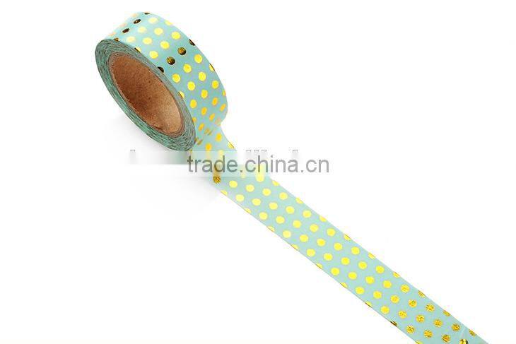 3 patters Japan Washi tape gold stamping point patterns paper tape 1.5cm*10m