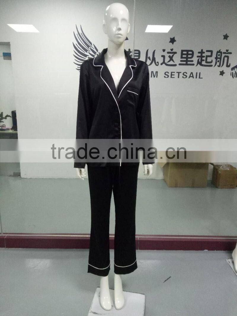Silk Satin Two-Piece cheap wholesale ladys pajamas nightwear