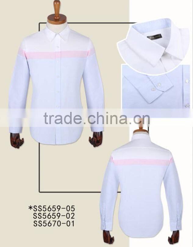 New fashion muti-color patchwork casual men shirts