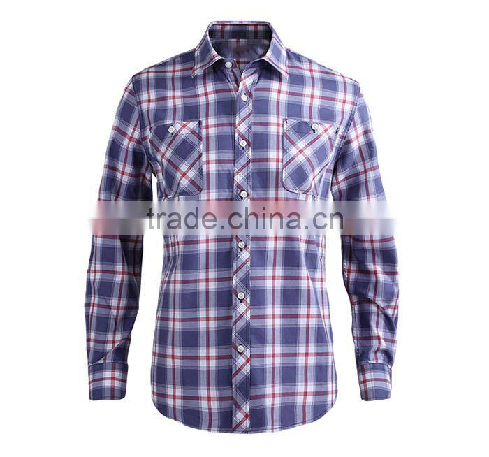 2017 new fashion causal shirt for men 100% cotton flannel shirt