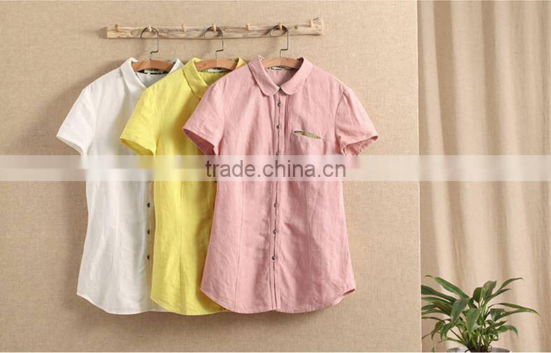 2015 Latest 100 Soft Washed Pure Cotton Longline Linen Wholesale Women import clothing from china