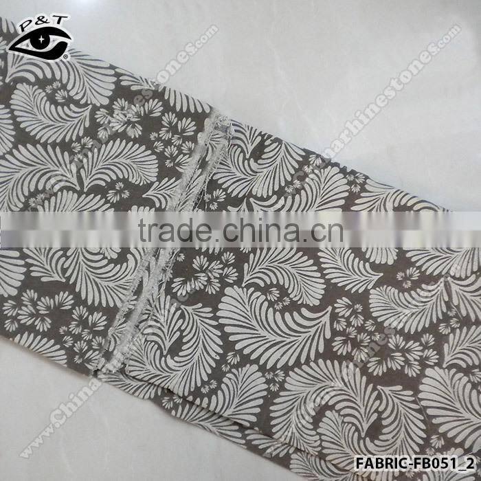 Cheap Wholes Fabric Leaf Pattern Fabric Linen Cotton Fabric For Househould