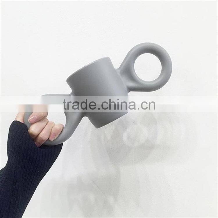 Ins hot sale plastic cup big ear mug candy cups Ins hot style in the Nordic beauty big ear cup children baby baby learn to drink