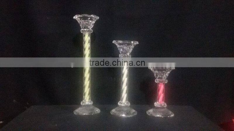 New product crystal candle holder can light in night