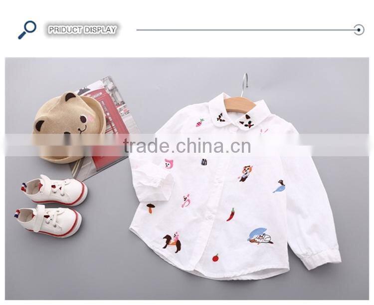 Autumn Baby Girl Cotton Tops Lovely Pattern Outfit Girl Long Sleeves shirt