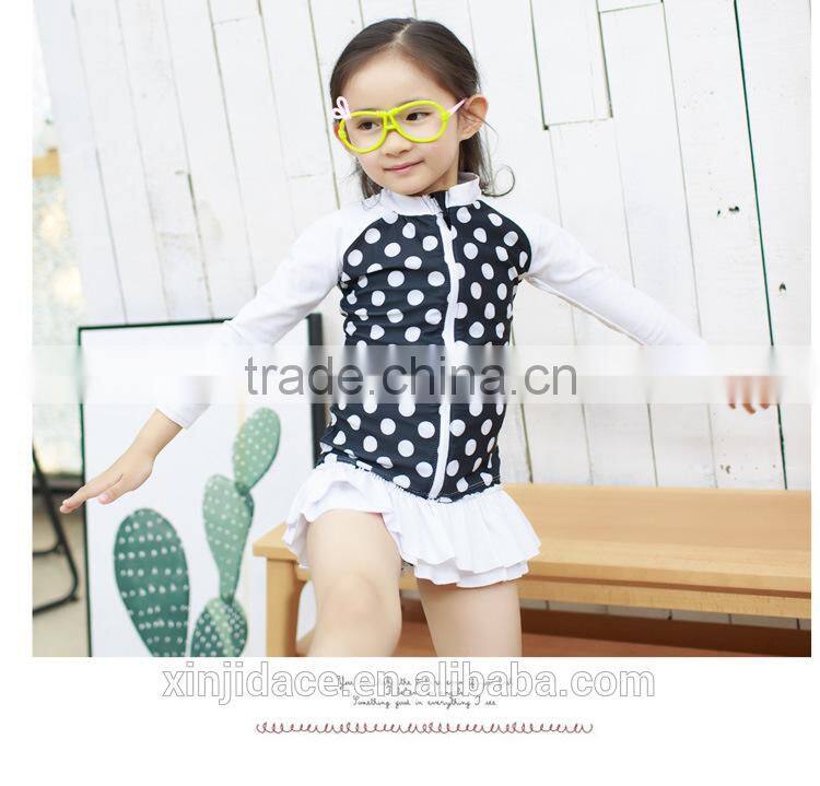 Child Sun Protection Swim Set Long Sleeve Kids Girls' Rash Guard Set Kid Girl's Three-piece Long Sleeve Swimsuits