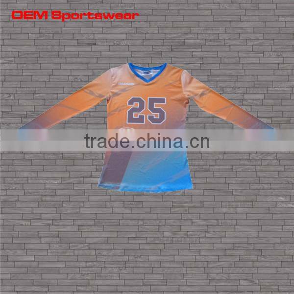 High quality sublimated volleyball uniforms women customized