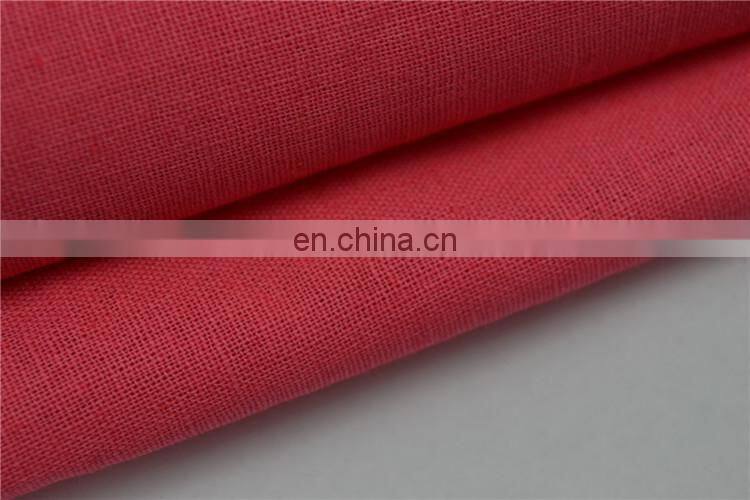 Rose red for women linen fabric wholesale