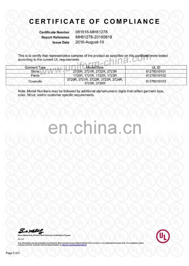 100% cotton twill bib pants / trousers / work wears