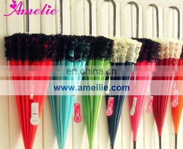 A0433 Pagoda lace edge rain umbrella