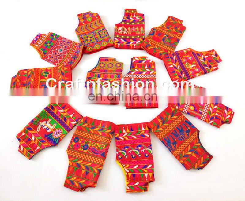Indian Handmade Elephant Style Jacket Shrug- Indian Gamthi Elephant Style Jacket koti- Kutch Embroidery Short Jacket