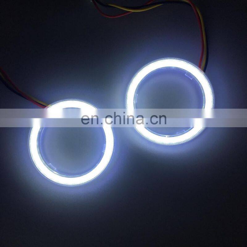 dual color COB LED angel eye halo ring white yellow