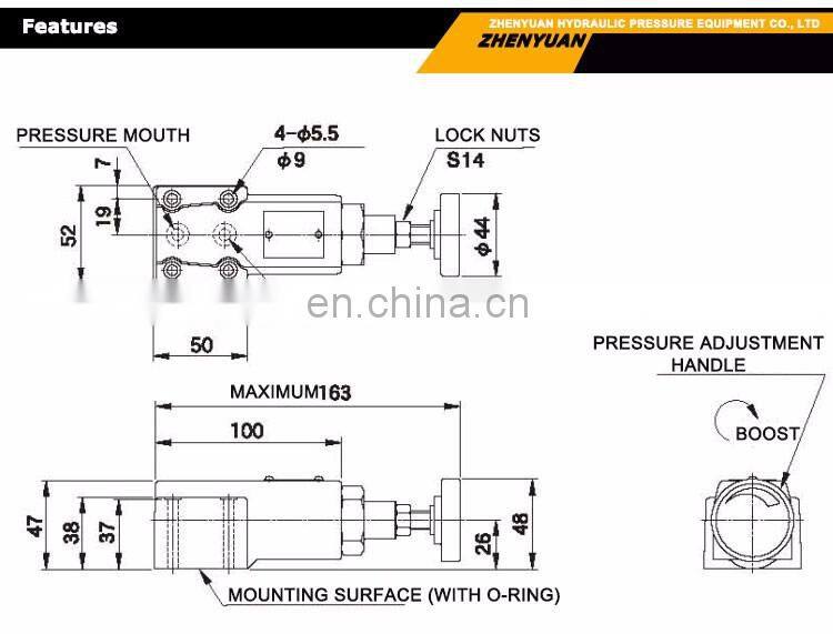 Trade assurance Direct acting remote relief valve SUMMER DB10-1-30/31.5
