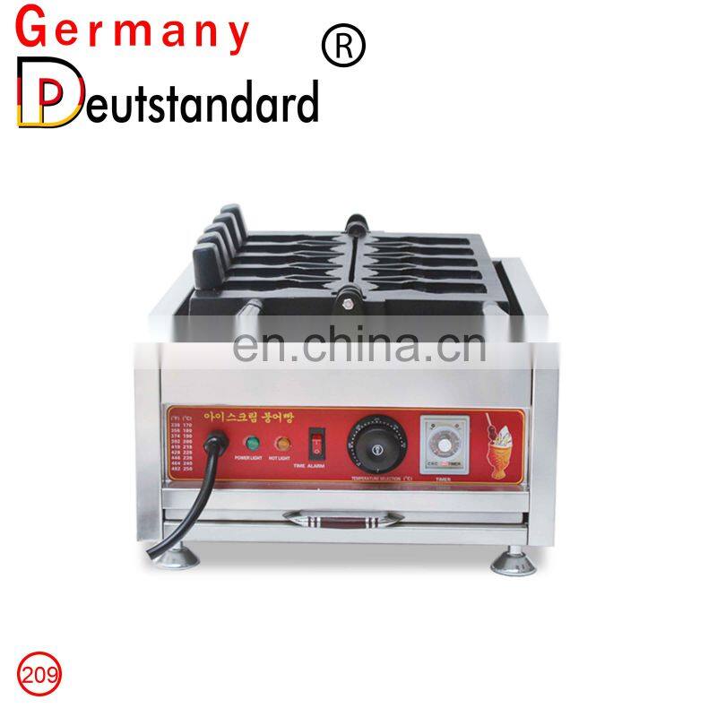 2016 new design open mouth fish to fill in ice cream waffle machine/waffle baker/taiyaki machine