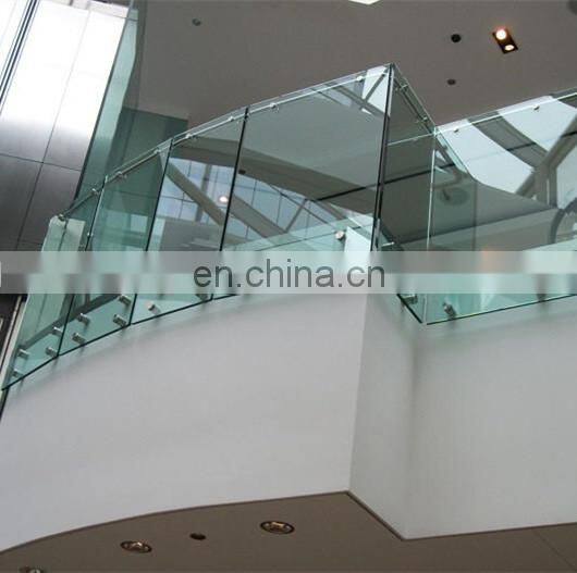 Outside tempered glass railing / Balcony frameless glass balustrade