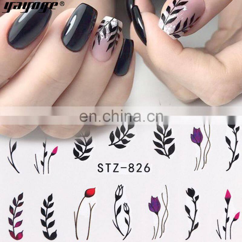 Gel Polish Temporary Tattoo Sticker Body Nail Patch 3D Stickers Art