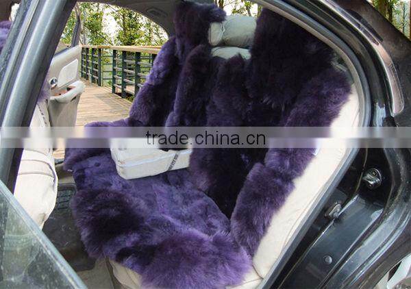Purple Australia sheepskin car seat cover