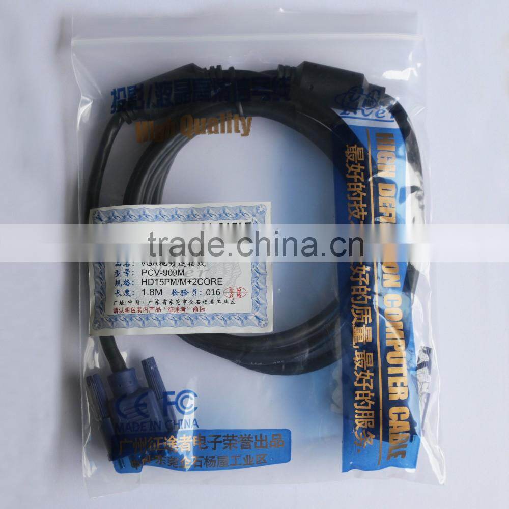 DURABLE MALE-TO-MALE COMPUTER SCREEN ( 3+5 ) VGA CABLE dongguan