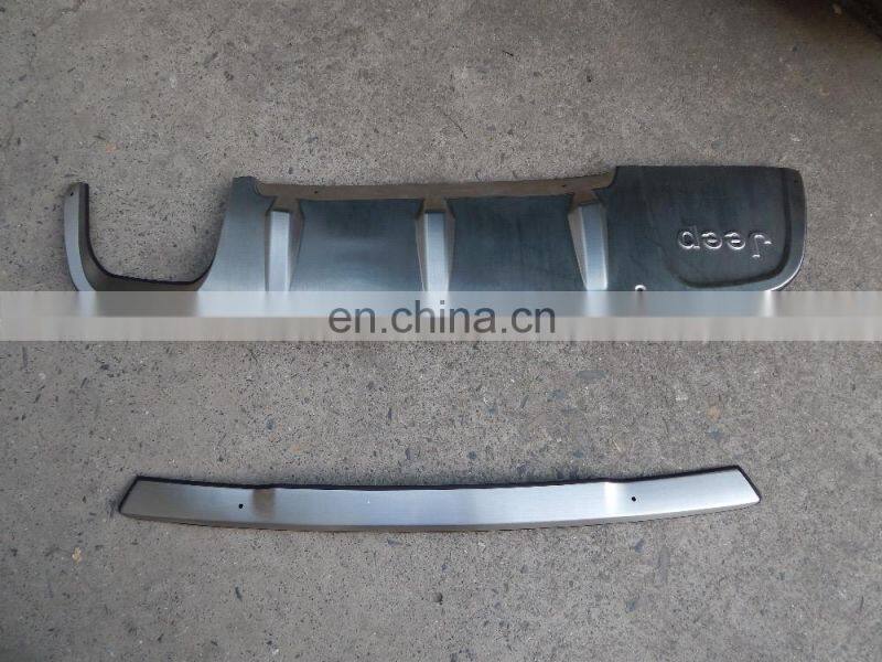 Stainless Steel Front and Rear Skid Plate bumper protector for Jeep Compass 2017 +