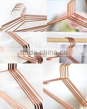 HA6918 luxury metal hanger durable copper wire coat hanger