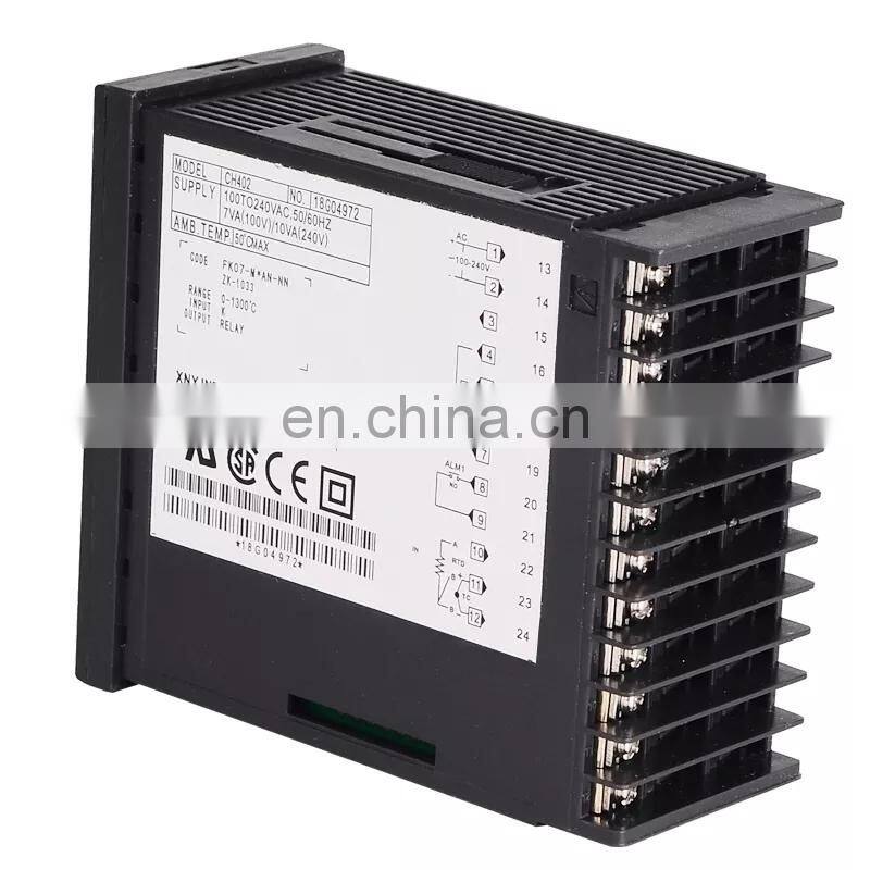 Oven Thermostat Digital Temperature Regulator PID Temperature Controller CH402 SSR Relay Dual Output Vertical 48*96mm