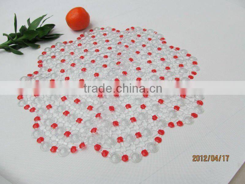 Durable stylish flower shaped bath mat