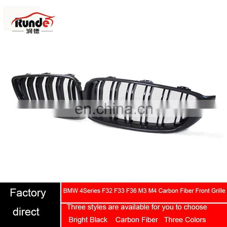 Runde Fashionable Design ABS And Carbon Fiber Material Grille For BMW 4Series F32 F33 F36 M3 M4 Front Grille