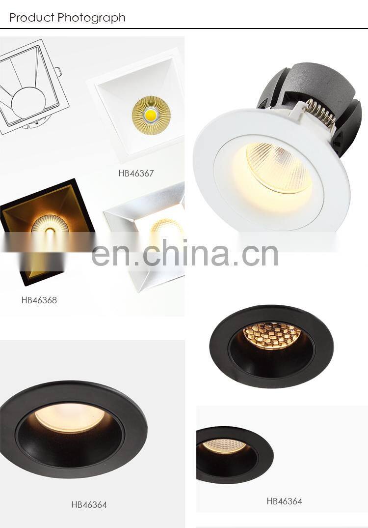 HUAYI Oval Open Boundless Adjustable Angle Indoor Led Spotlights Convergent Brightness